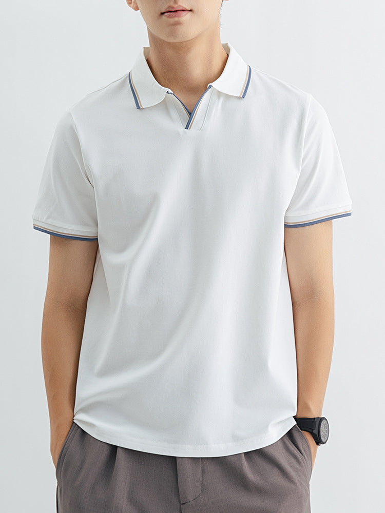 Men's Polo Shirt Men's High-end Short-sleeved Summer High-end Collared T-shirt Top Paul Casual T-shirt Men's