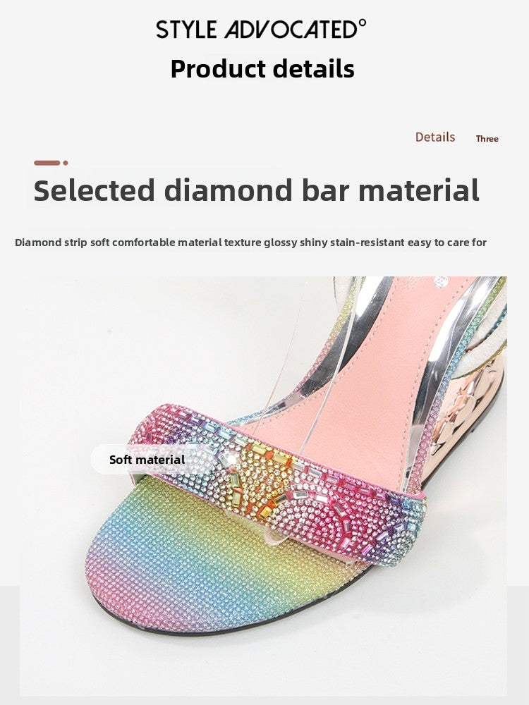 Fashion Rhinestone High Heel Sandals