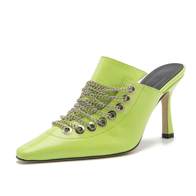 Plus Size Ladies Pointed Toe High Heels Summer New Women's Shoes Stiletto Sandals
