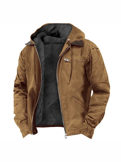 Men's Fleece Lined Hooded Jacket