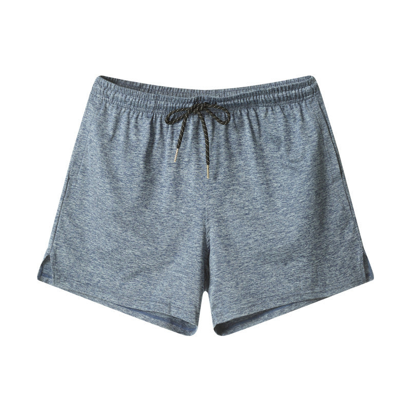 Europese effen mid-waist shorts met zakken en trekkoord