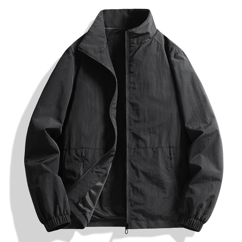 Casual heren jacket met opstaande kraag