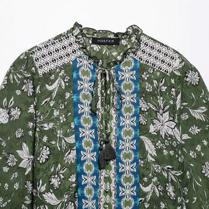 Loose printed MIDI dress
