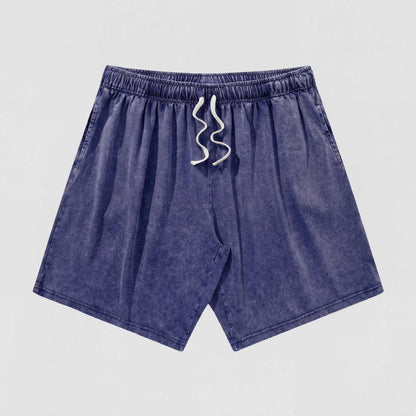 Men's Vintage Washed Cotton Shorts Set