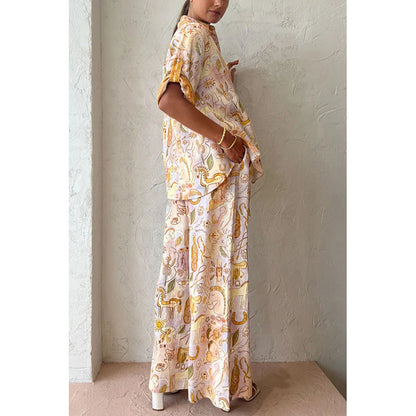 Casual Pocket Half-Sleeve Set INS Loose Fashion Women's Two-Piece Suit