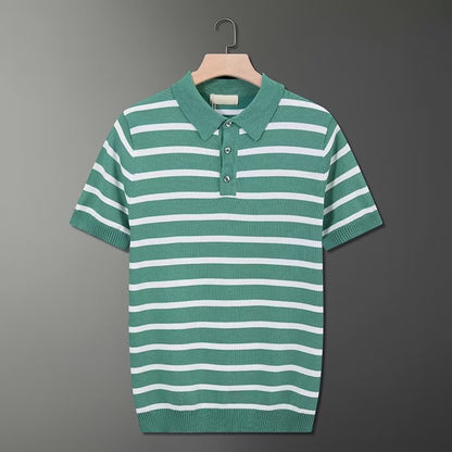Summer ice silk breathable knitted men's T-shirt