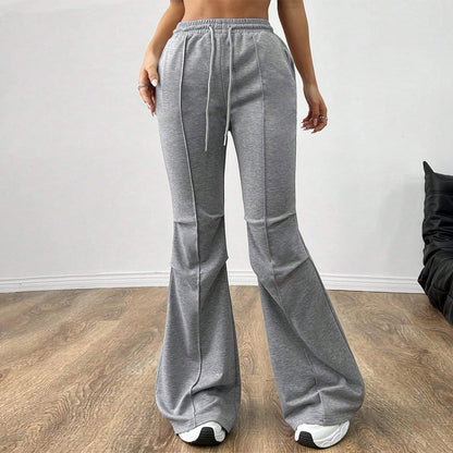European and American simple and versatile commuter casual trousers wide-leg trousers