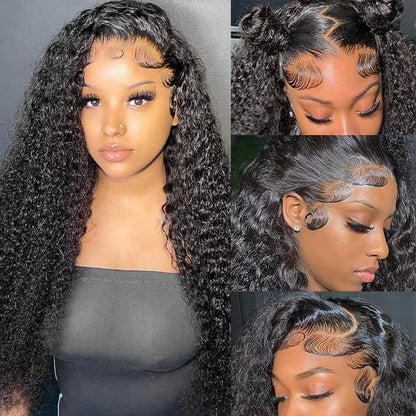 Small Curls Long Curly Hair Lace Front Synthetic Wig