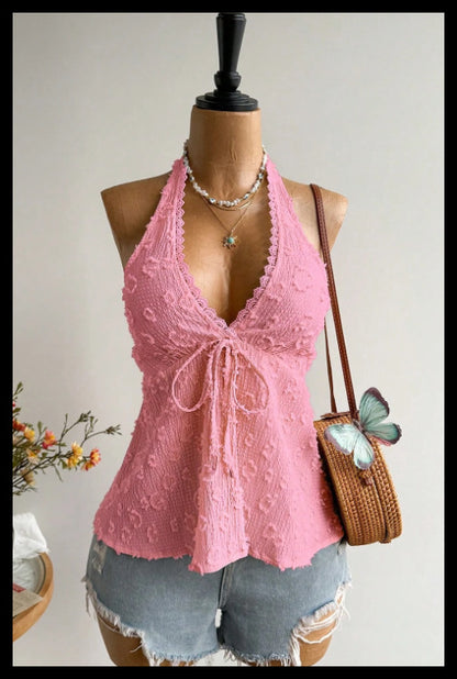Elegant Tassel Crop Top