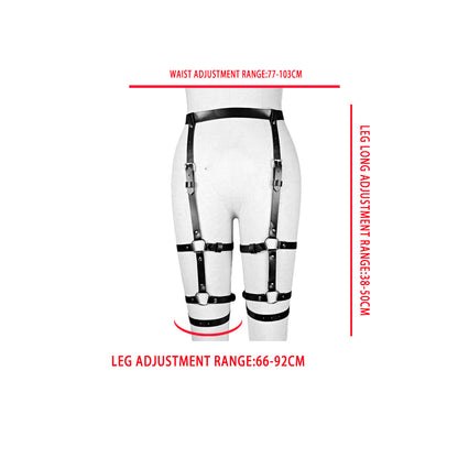 Adjustable PU Leather Restraint Harness Set