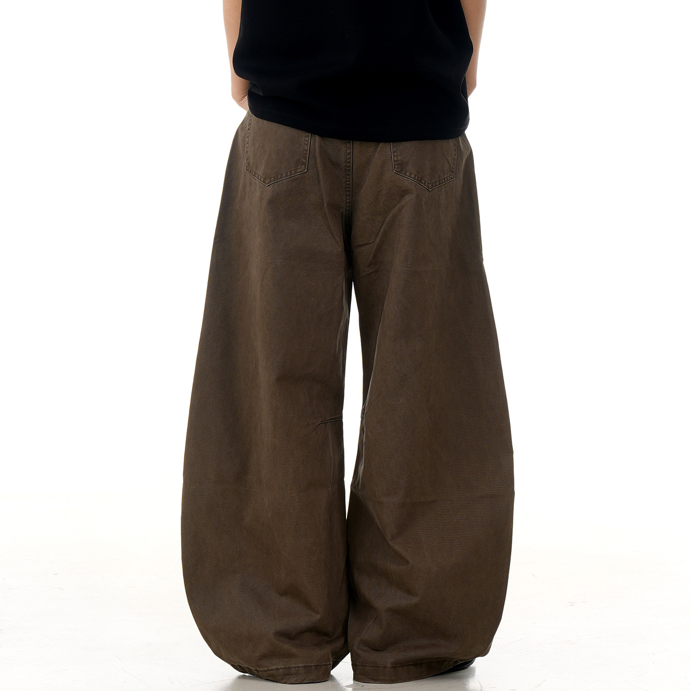 Slimming wide-leg casual trousers