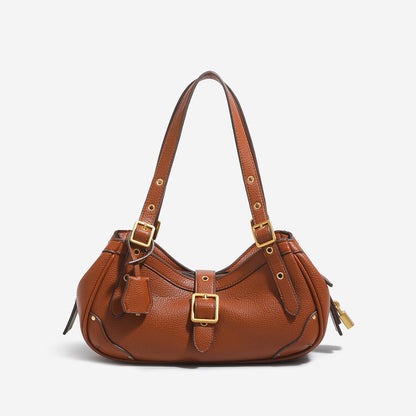 Retro Cowhide Saddle Shoulder Bag