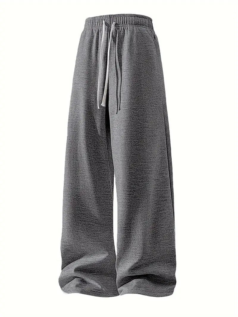 Men Korean Style Drapey Straight Leg Casual Pants
