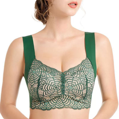 Womens Wirefree Lace Pushup Bra Plus Size