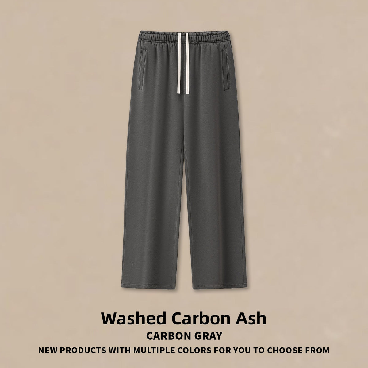 Heavyweight Washed Wide Leg Casual Pants