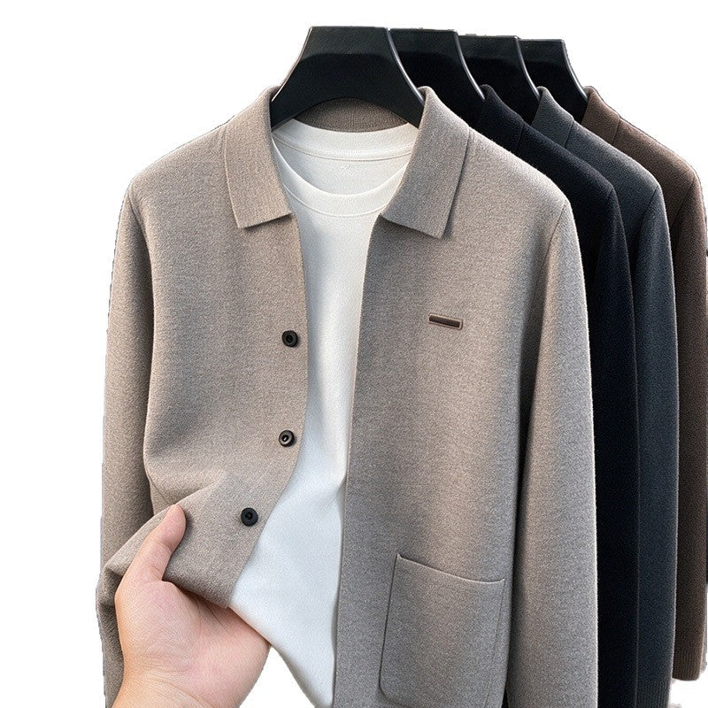Mens Long Sleeve Knit Cardigan