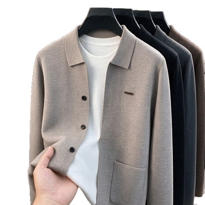 Mens Long Sleeve Knit Cardigan