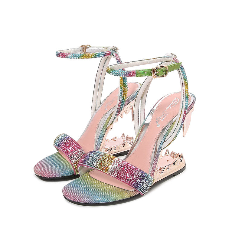 Fashion Rhinestone High Heel Sandals