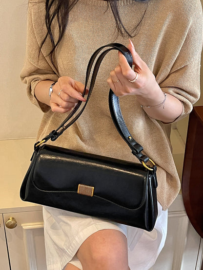 Retro Shoulder Bag with Magnetic Closure