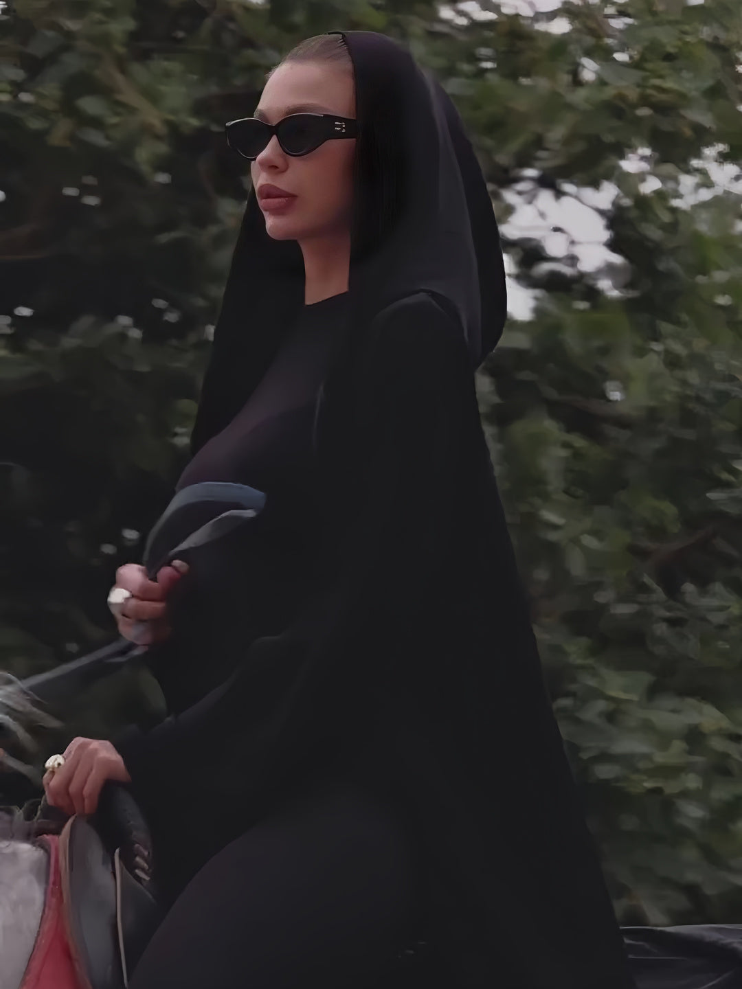 Effen lange cardigan met capuchon