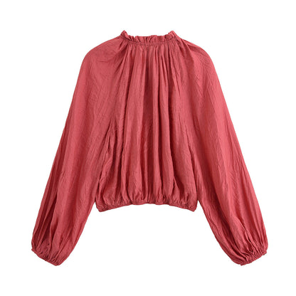 Women's pleated short top+pleated skirt set