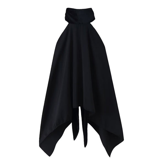 Street splicing asymmetrisch sjaalkraag hangende nektop