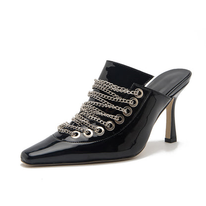 Plus Size Ladies Pointed Toe High Heels Summer New Women's Shoes Stiletto Sandals