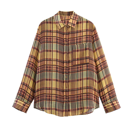 Top linen checkered shirt