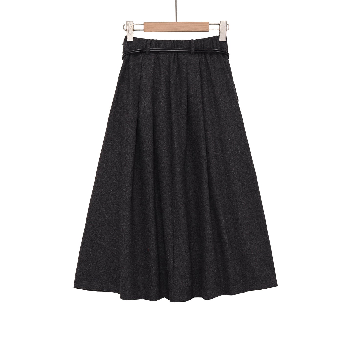 Midi-rok met losse tailleband