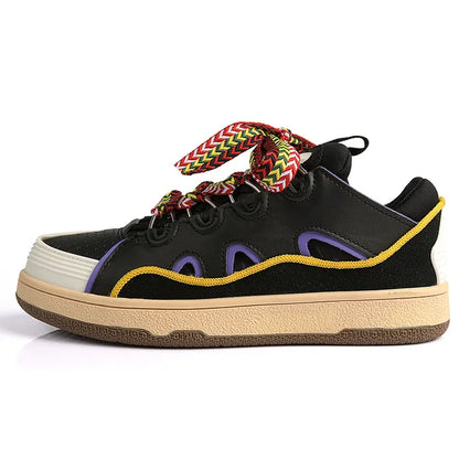 Sneakers for Women Luxury Designer Shoes High Quality Cow Suede Leopard Women Shoes Fashion Sexy Slim Platform Shoe Basket Femme