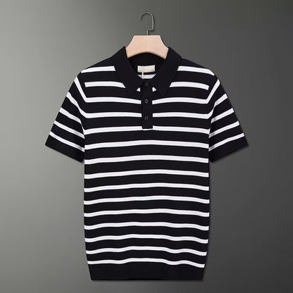 Summer ice silk breathable knitted men's T-shirt