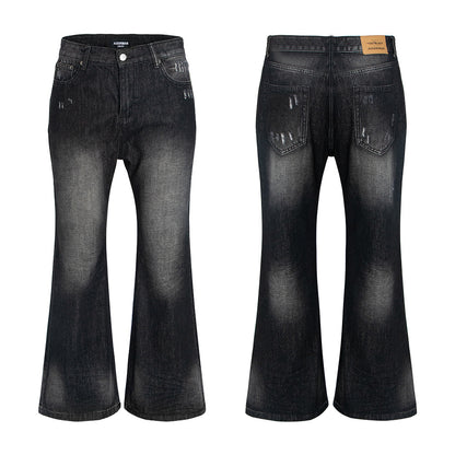 Hoge taille flared denim broek voor dames