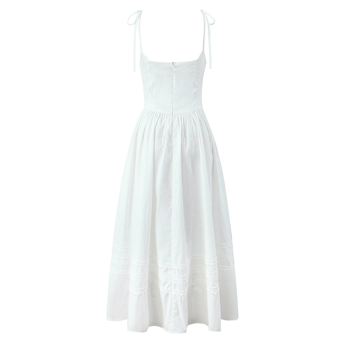 Camisolejurk met vetersluiting