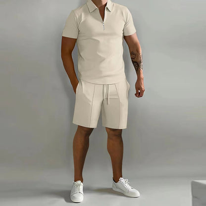 Polo casual loose short sleeved shorts sports suit