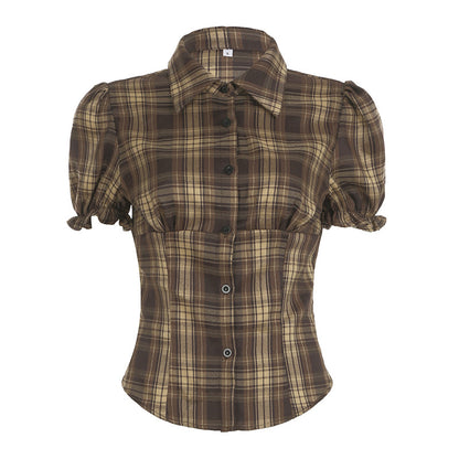 Bubble sleeve shirt top