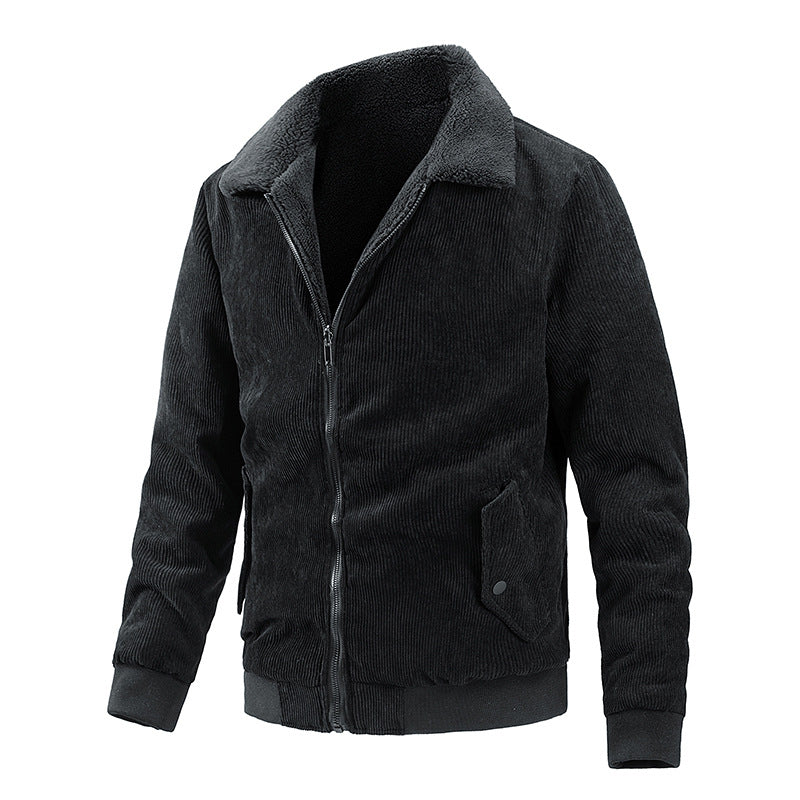 Men's casual jacket, double-sided, spring and autumn plus size men's jacket