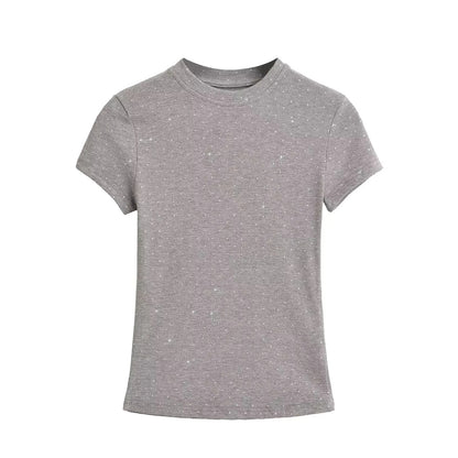 Sparkling short sleeved top