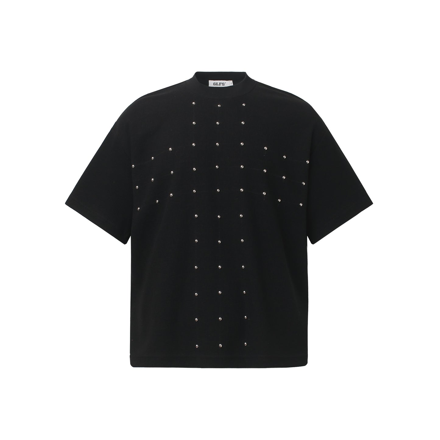 Losse T-shirts met korte mouwen en klinknagels unisex