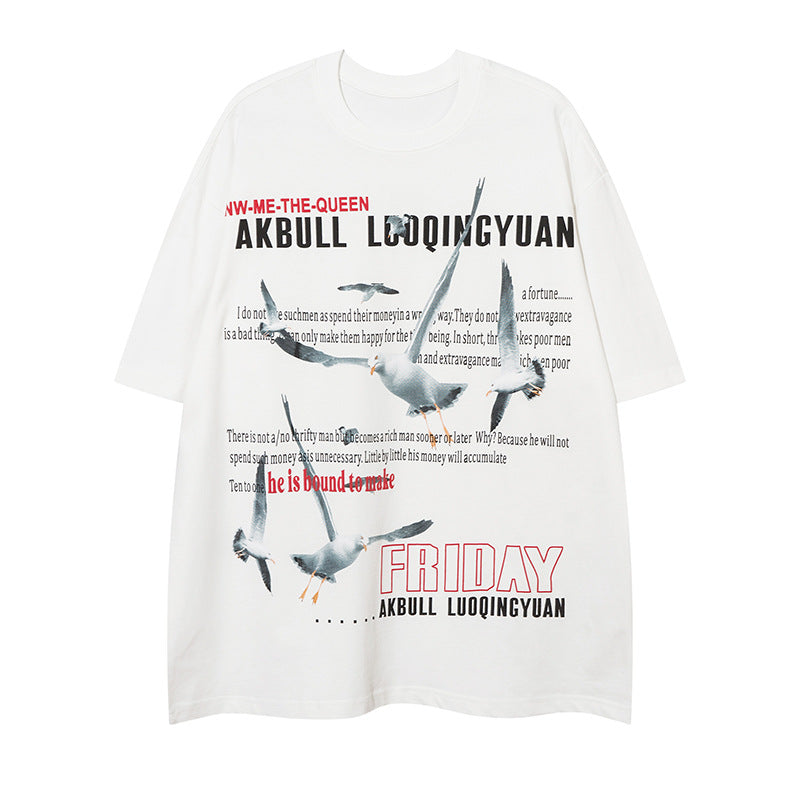 Short Sleeve T-Shirt Men's Summer Oversize Retro Couple Design