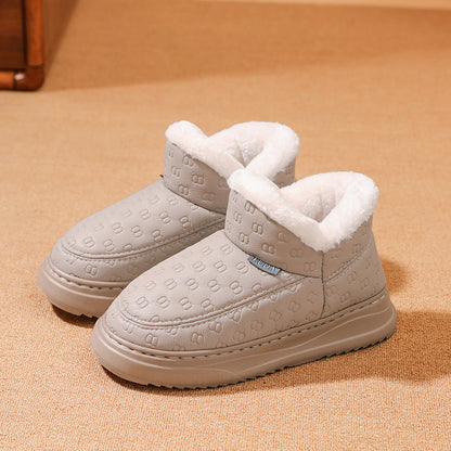 Waterproof Non-Slip Warm High-Top Home Slippers