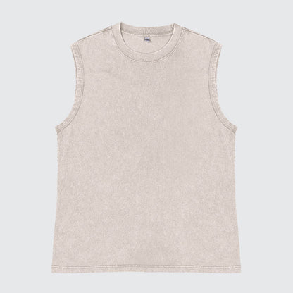 Mens Cotton Batik Washed Sleeveless Vest