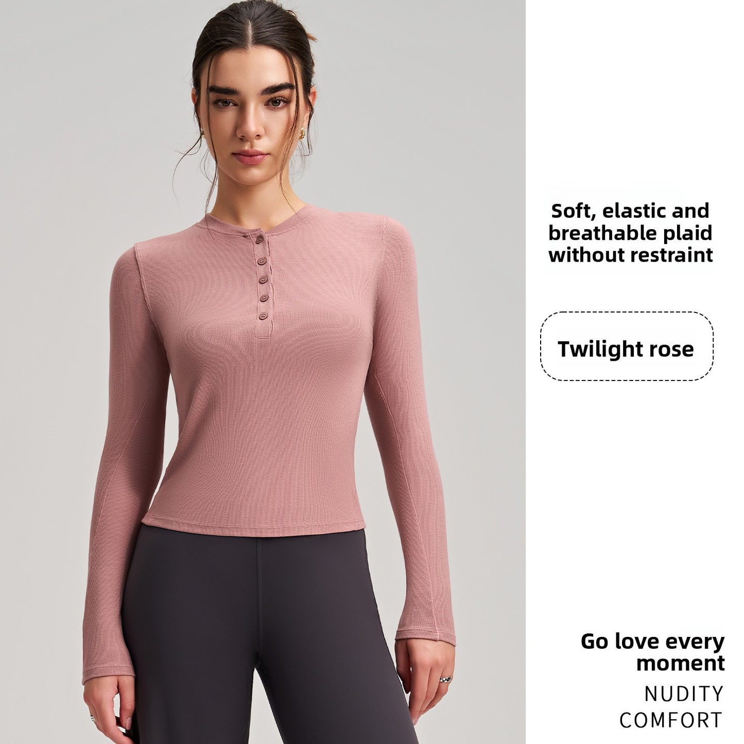 Womens Long Sleeve Yoga Top Fitness Shirt