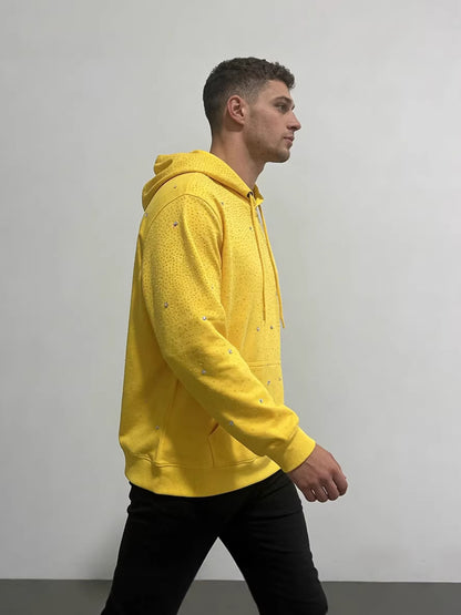 Rhinestone Starry Sky Zip-Up Hoodie