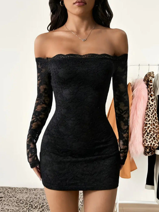 Lace Splicing Slim Fit Dress