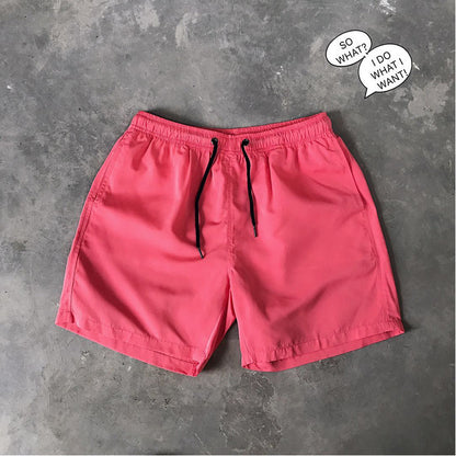 Men Summer Casual Shorts Quick Dry Loose Fit Beach Shorts