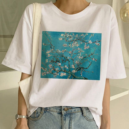 Van Gogh T-shirt Kunstschilderij T-shirt Dames