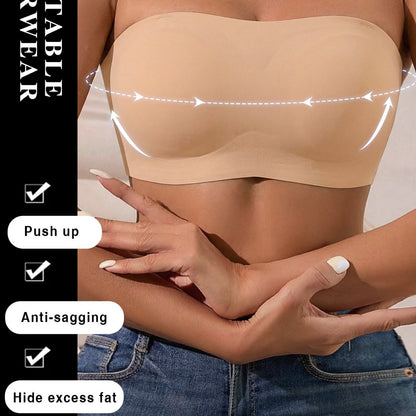 Seamless Wire-Free Tube Top with Anti-Slip Design