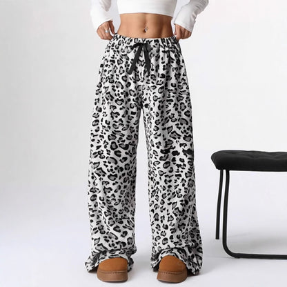 Women Wide-Leg Printed Casual Pants