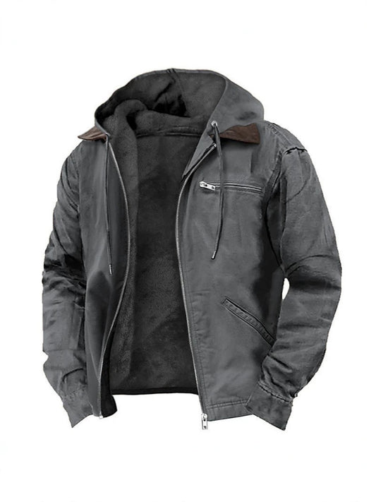 Men's Fleece Lined Hooded Jacket