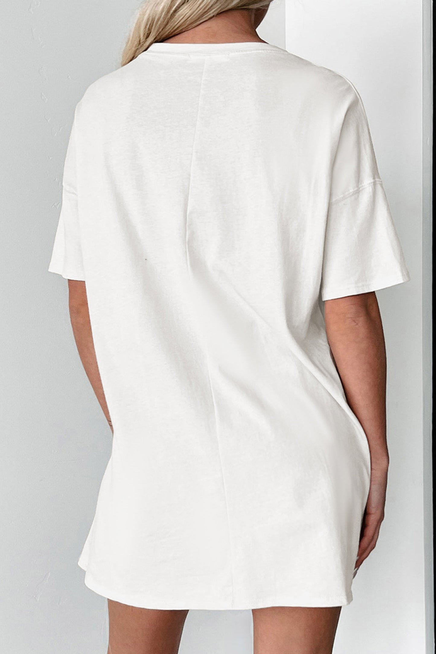 Witte Oversized Wild West Cowgirl Rodeo T-shirt met Grafische Print